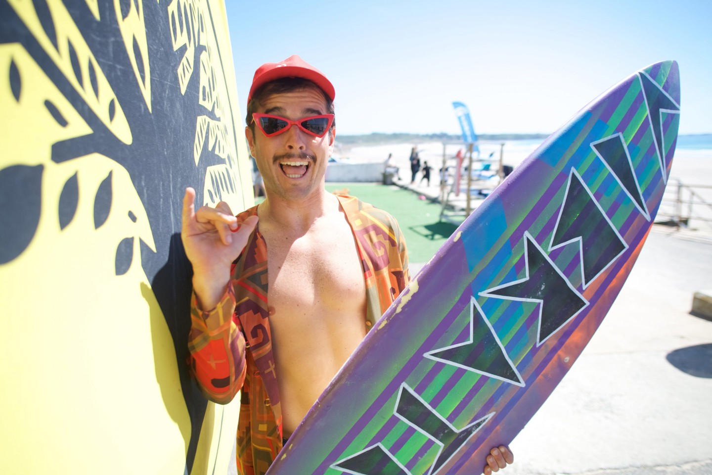 Man with surfboard