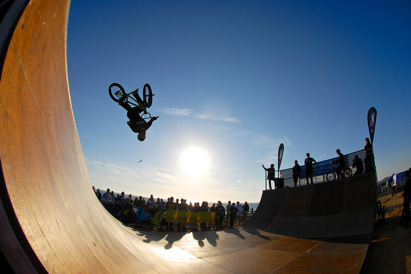 BMX rider at watersplash